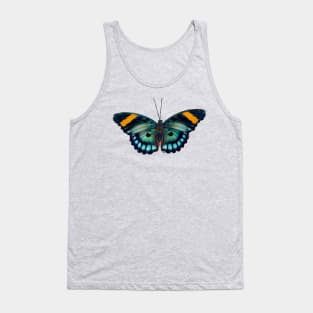 Blue and black striped Butterfly Tank Top